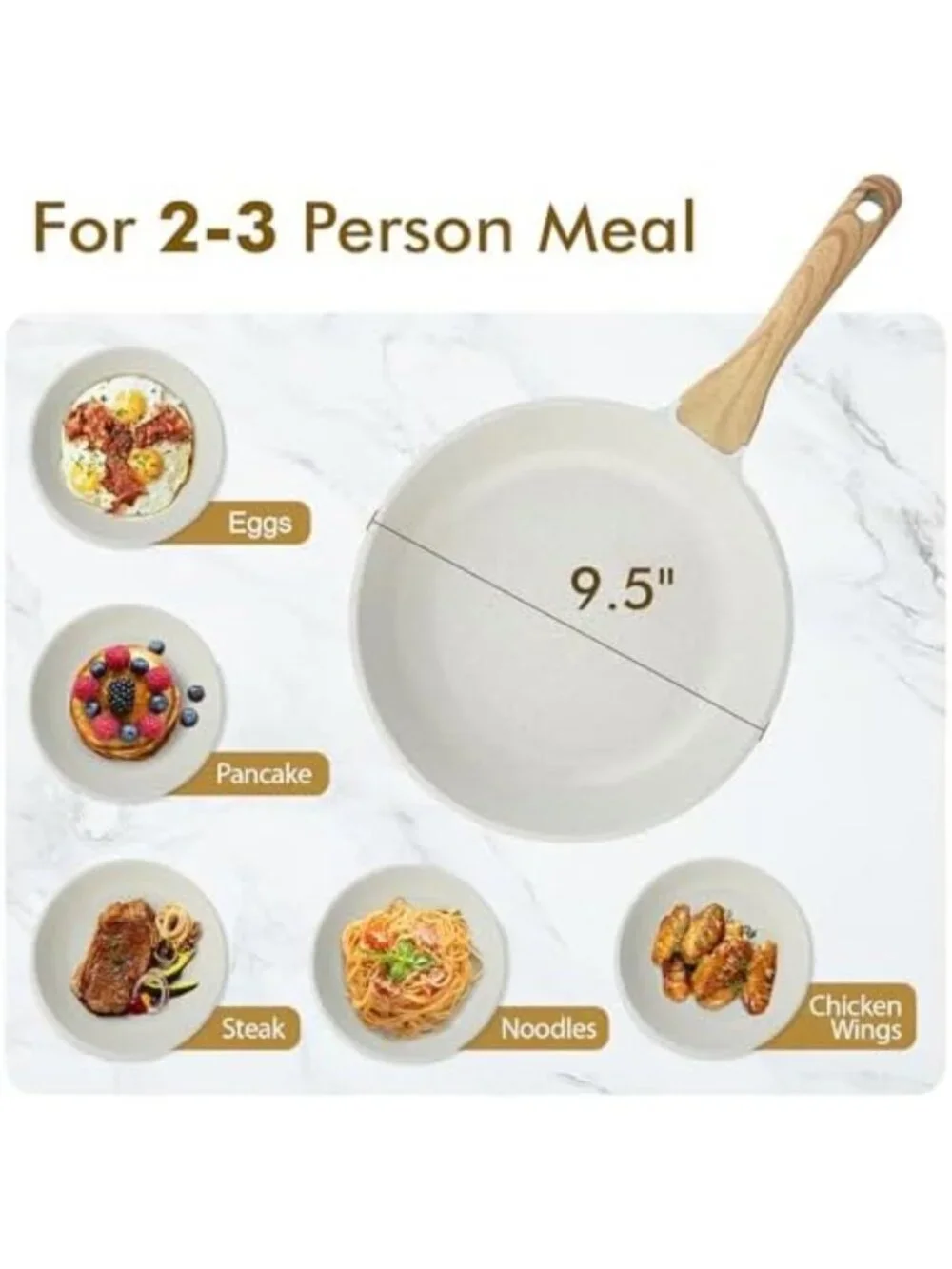 Nonstick Ceramic Frying Pan 9.5